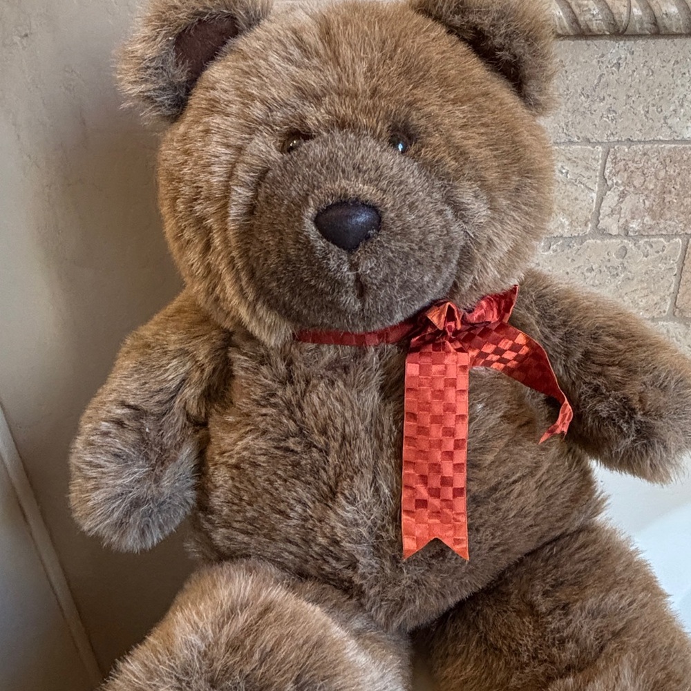 Floppy Friends Mervyn’s Vintage Large Brown Teddy Bear 24” Stuffed Animal Toy - Picture 4 of 9